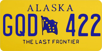 AK license plate GQD422