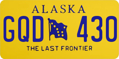 AK license plate GQD430