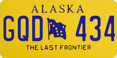AK license plate GQD434