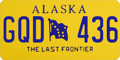 AK license plate GQD436