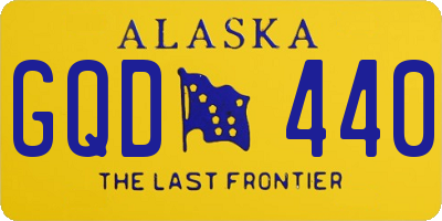 AK license plate GQD440