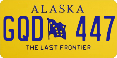 AK license plate GQD447
