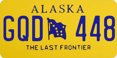 AK license plate GQD448