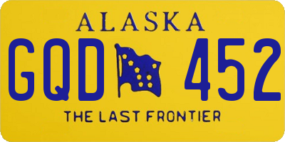AK license plate GQD452