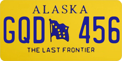 AK license plate GQD456