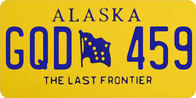 AK license plate GQD459
