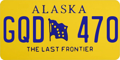 AK license plate GQD470
