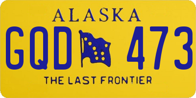 AK license plate GQD473