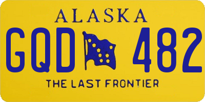 AK license plate GQD482