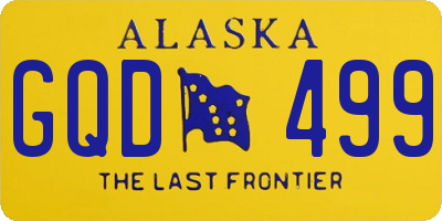 AK license plate GQD499