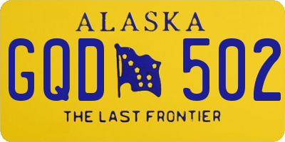 AK license plate GQD502