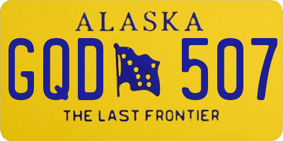AK license plate GQD507