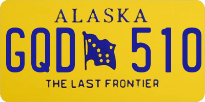 AK license plate GQD510