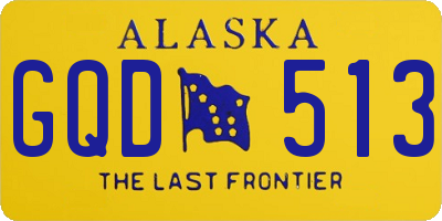AK license plate GQD513