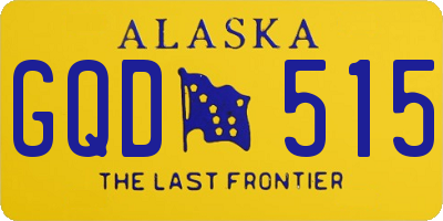 AK license plate GQD515