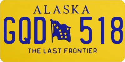 AK license plate GQD518