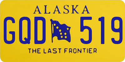 AK license plate GQD519