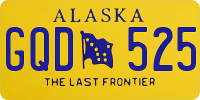 AK license plate GQD525