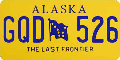 AK license plate GQD526