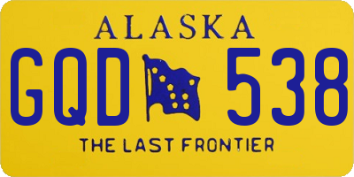 AK license plate GQD538
