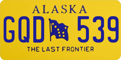 AK license plate GQD539