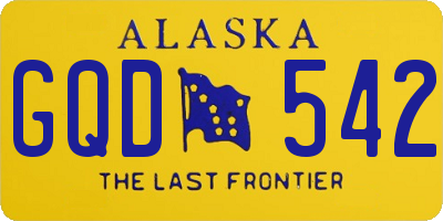 AK license plate GQD542