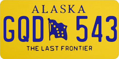 AK license plate GQD543