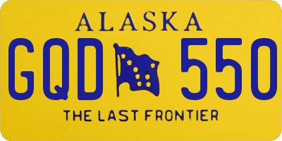 AK license plate GQD550