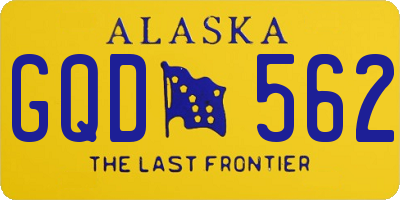 AK license plate GQD562