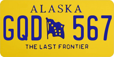 AK license plate GQD567