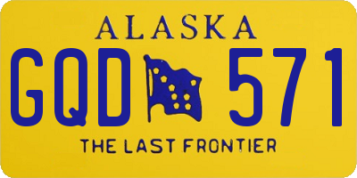AK license plate GQD571