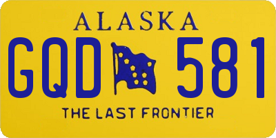 AK license plate GQD581