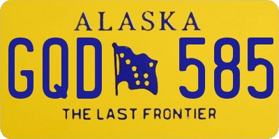 AK license plate GQD585