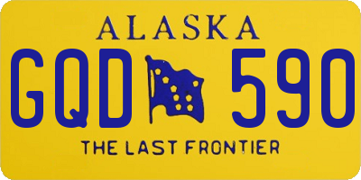 AK license plate GQD590