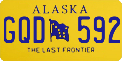 AK license plate GQD592