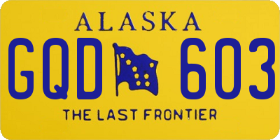 AK license plate GQD603