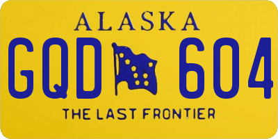 AK license plate GQD604