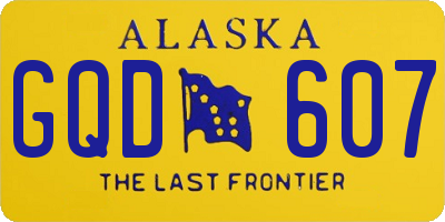 AK license plate GQD607