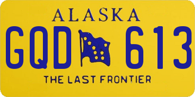 AK license plate GQD613