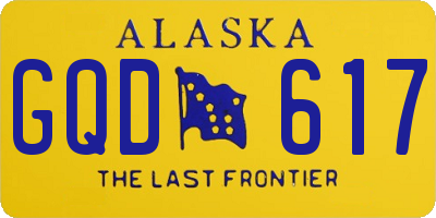 AK license plate GQD617