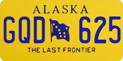 AK license plate GQD625