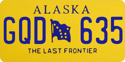 AK license plate GQD635