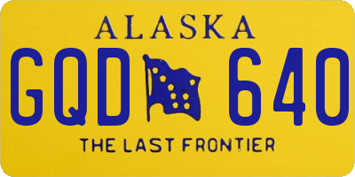 AK license plate GQD640
