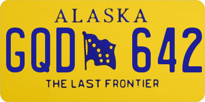 AK license plate GQD642