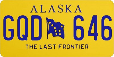 AK license plate GQD646
