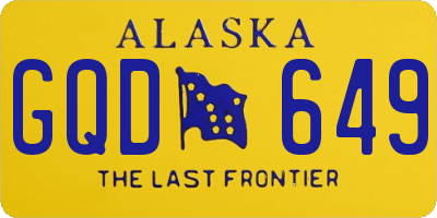 AK license plate GQD649