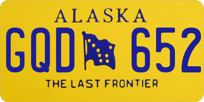 AK license plate GQD652