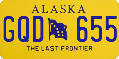 AK license plate GQD655
