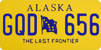 AK license plate GQD656