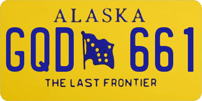 AK license plate GQD661